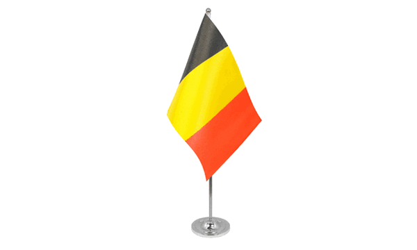 Belgium Satin Table Flag